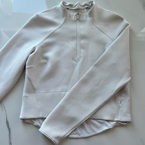 Lululemon White Crop Zip Up